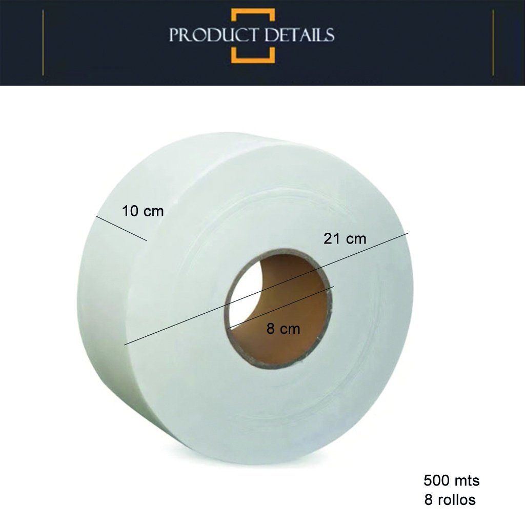Papel Higienico Jumbo 500Mts Extra Blanco