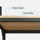 Mueble lavarropas carga Superior Negro