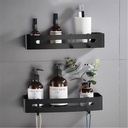Estante rectangular aluminio Negro