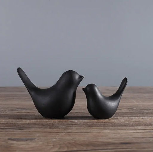 [DT5121] Pájaro ceramica adorno set x2