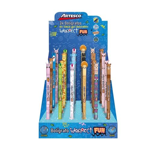 [AR07057858] Artesco boligrafo Inkorrect Fun exhibidor x 24