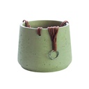 Maceta colgante grande color beige