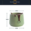 Maceta colgante grande color gris