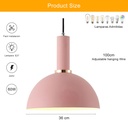 Luminaria lampara colgante 35cm Rosa