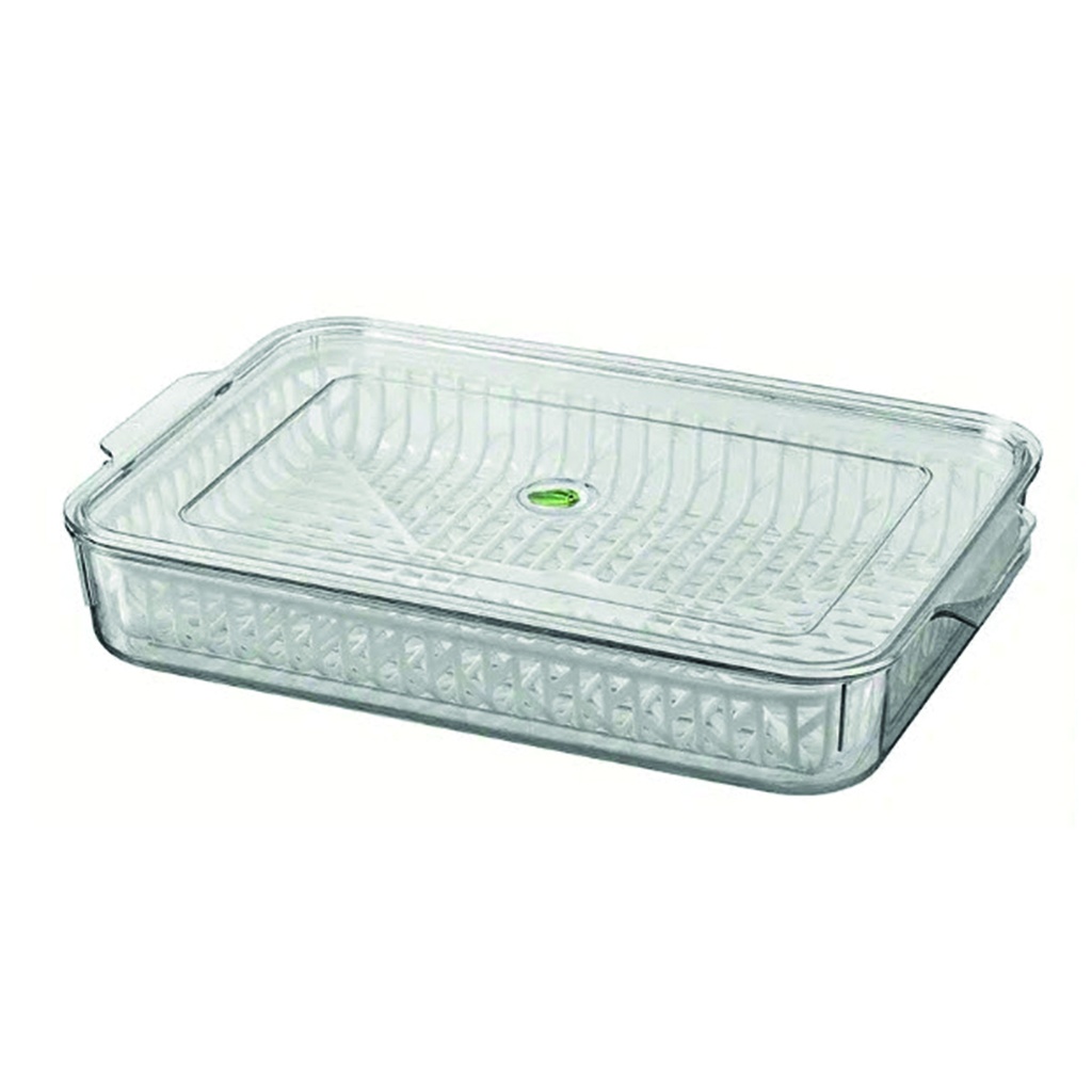 Organizador de Refrigerador con rejilla 33.5*21.5*5.5cm