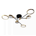 Luminaria techo led 6 aros 60W dorado