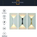 Luminaria Aplique de pared exterior interior 24,5cm Dorado