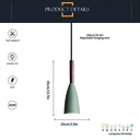 Luminaria de techo colgante fino nórdica Gris