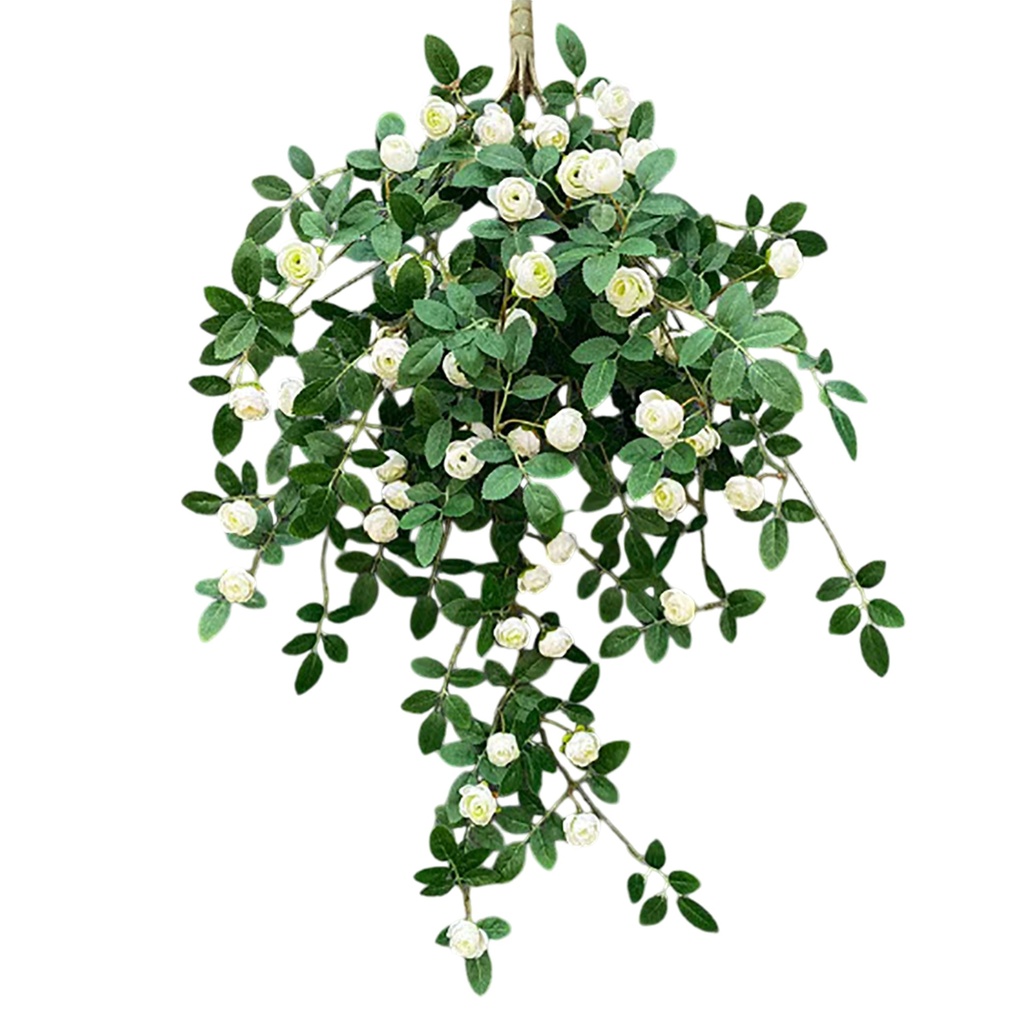 Rosa colgante 80cm Blanco