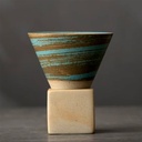 Taza cafe conica ceramica Vintage