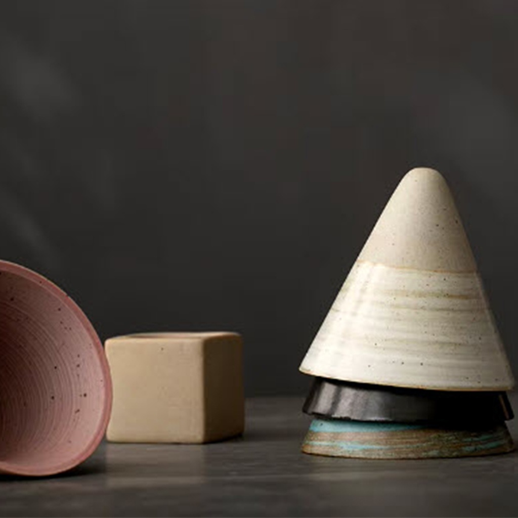 Taza cafe conica ceramica Vintage