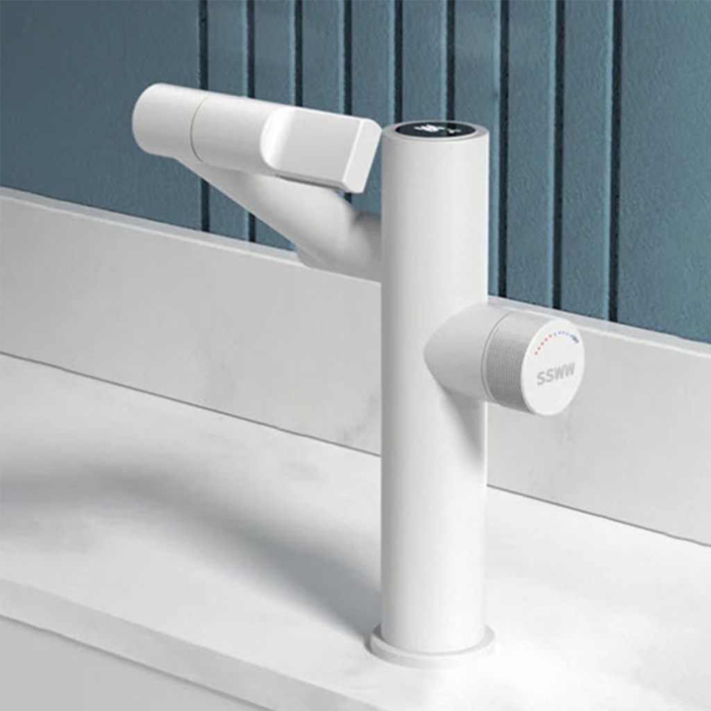 Canilla baño articulada digital Blanco