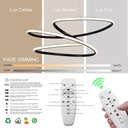 Luminaria led colgante 76W Negro