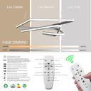 Luminaria led colgante 108W Gris