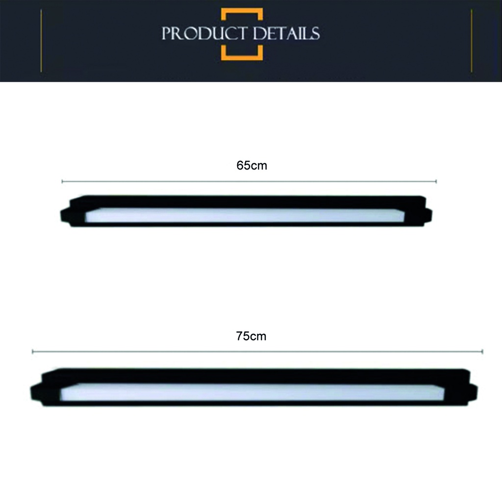 Luminaria de pared LED barra 65cm Negro