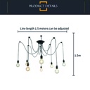 Luminaria colgante de techo 8 lamparas