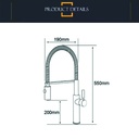 Monocomando de cocina Verona Silver Brush