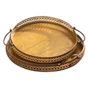 Bandeja metálica redonda Set x 2