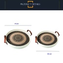 Bandeja madera redonda Set x 2