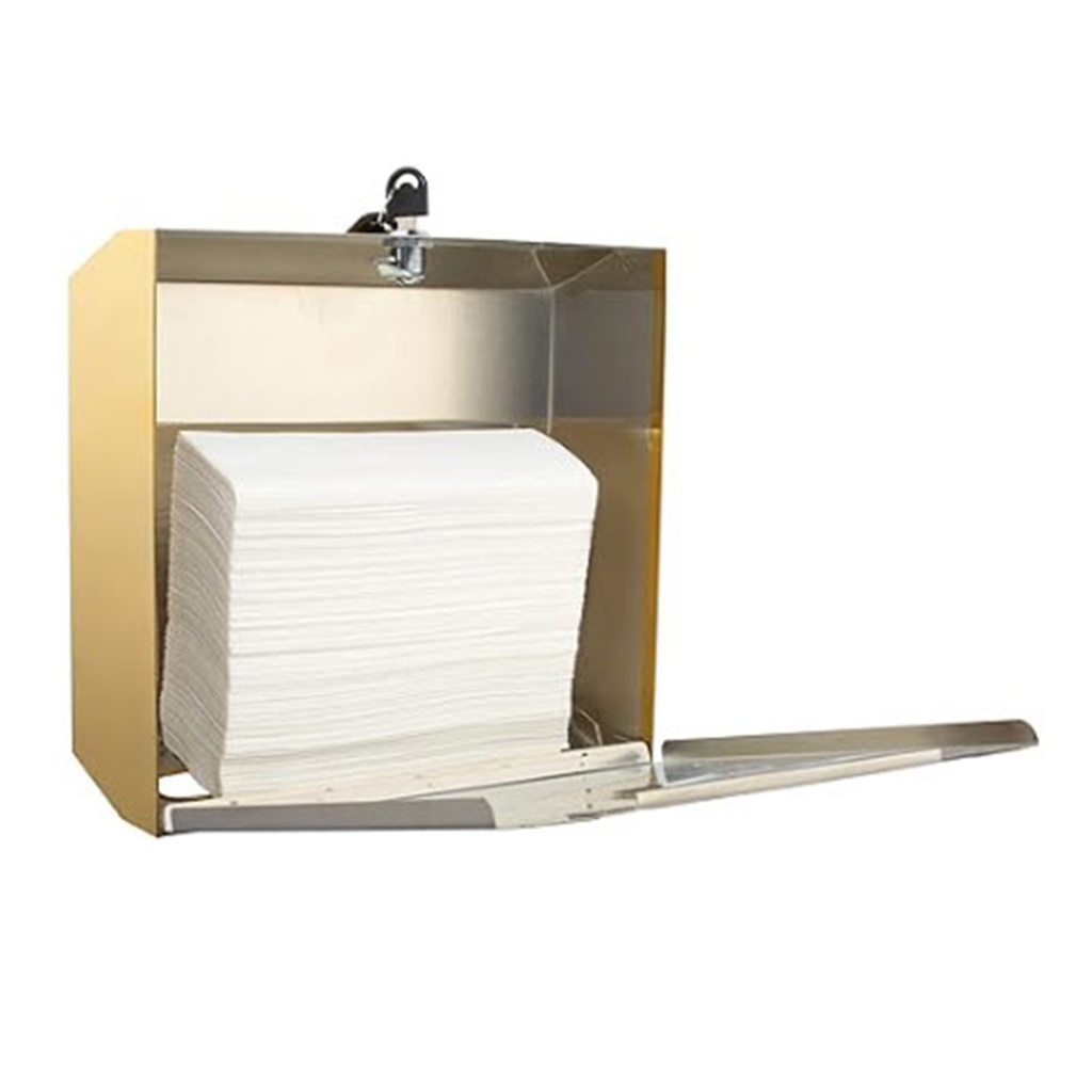 Dispensador toalla intercalada metalico Dorado