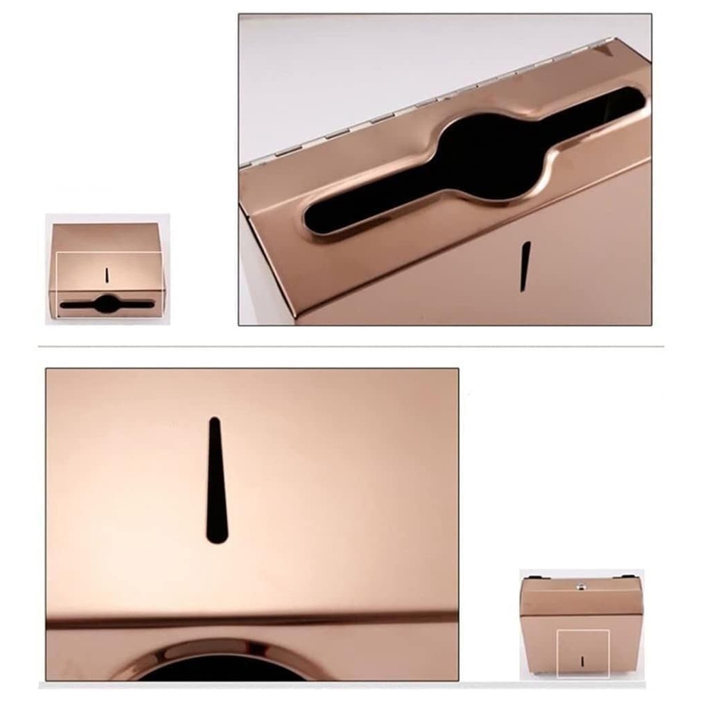 Dispensador toalla intercalada metálico Rose Gold