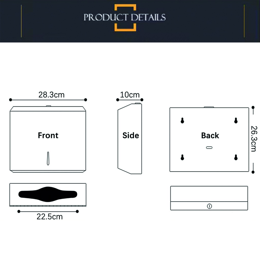 Dispensador toalla intercalada metálico Rose Gold