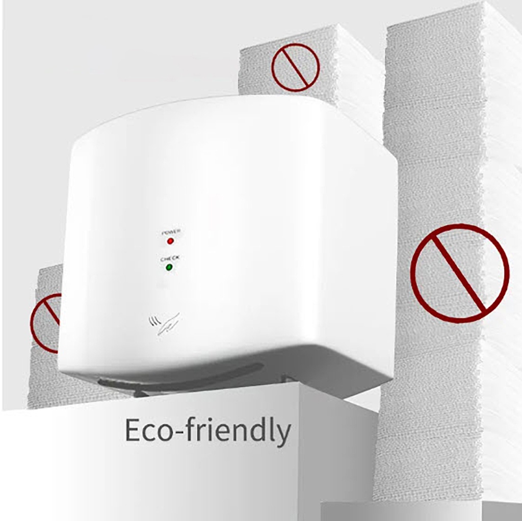 Seca manos ABS Jet Con Sensor 1650w Automático Blanco