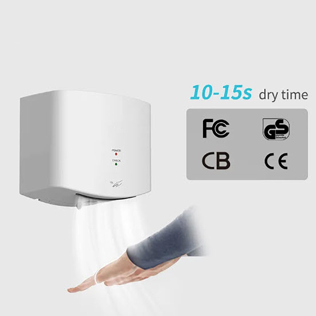 Seca manos ABS Jet Con Sensor 1650w Automático Gris