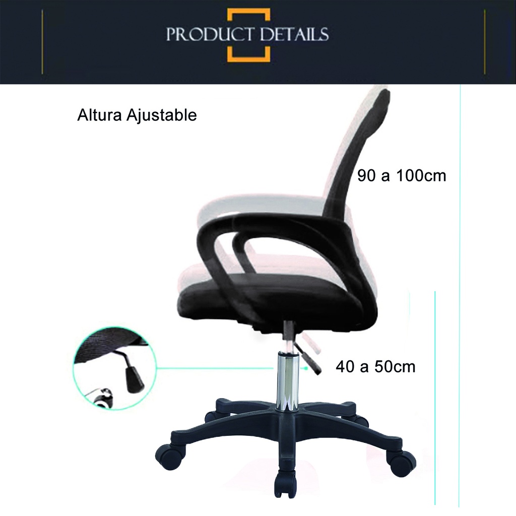 Silla de escritorio Norway Turquesa