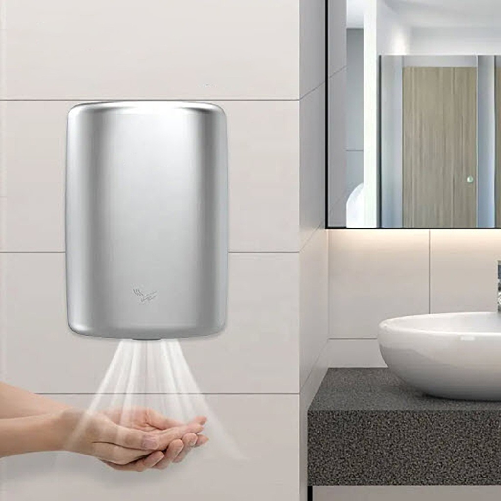 Seca manos Acero Inoxidable Jet Con Sensor 1350w Automático Negro