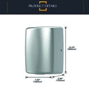 Seca manos Acero Inoxidable Jet Con Sensor 1350w Automático Negro