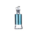 Aceitera vinagrera vidrio acero 250ML Azul