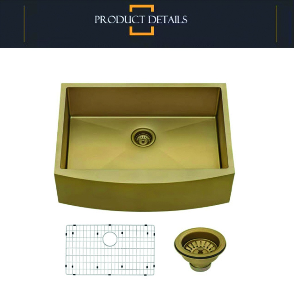 Bacha de cocina estilo campo Dorado