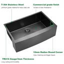 Bacha de cocina estilo campo Negro