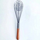Batidor manual metálico mango madera