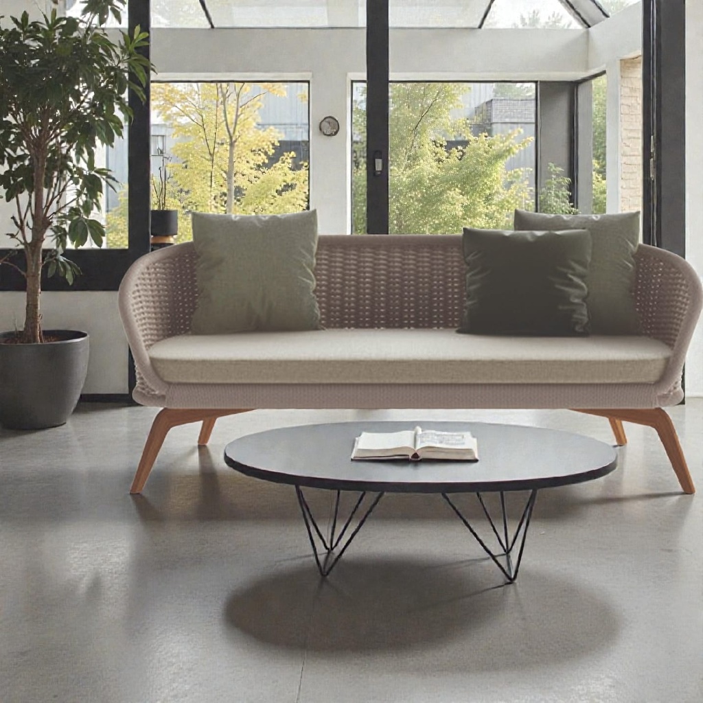 Sofá 2 cuerpos Ludo de exterior Beige