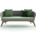 Sofá 2 cuerpos Ludo de exterior Beige