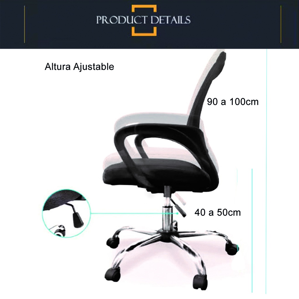Silla de escritorio Sweden Negro