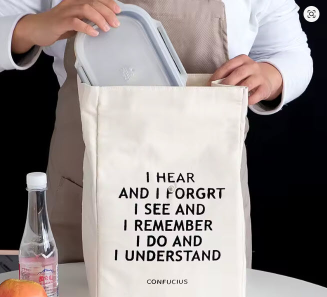 Lonchera térmica bolsa en gabardina