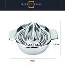 Exprimidor manual acero inoxidable