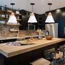 Luminaria de techo nórdico metal madera Blanco