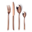 Juego cubiertos 24 piezas en caja Rose Gold