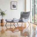 Sillon nordico con apoya pies Gris