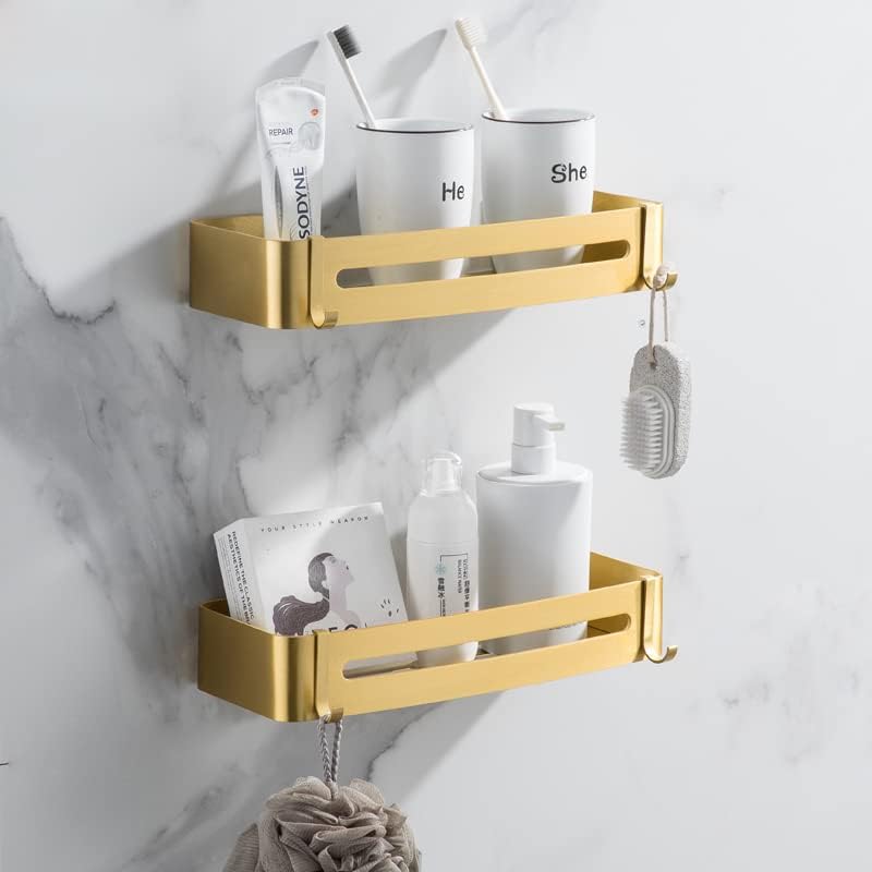 Estante rectangular aluminio Dorado