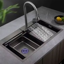 Bacha de cocina completa 80cm Negro