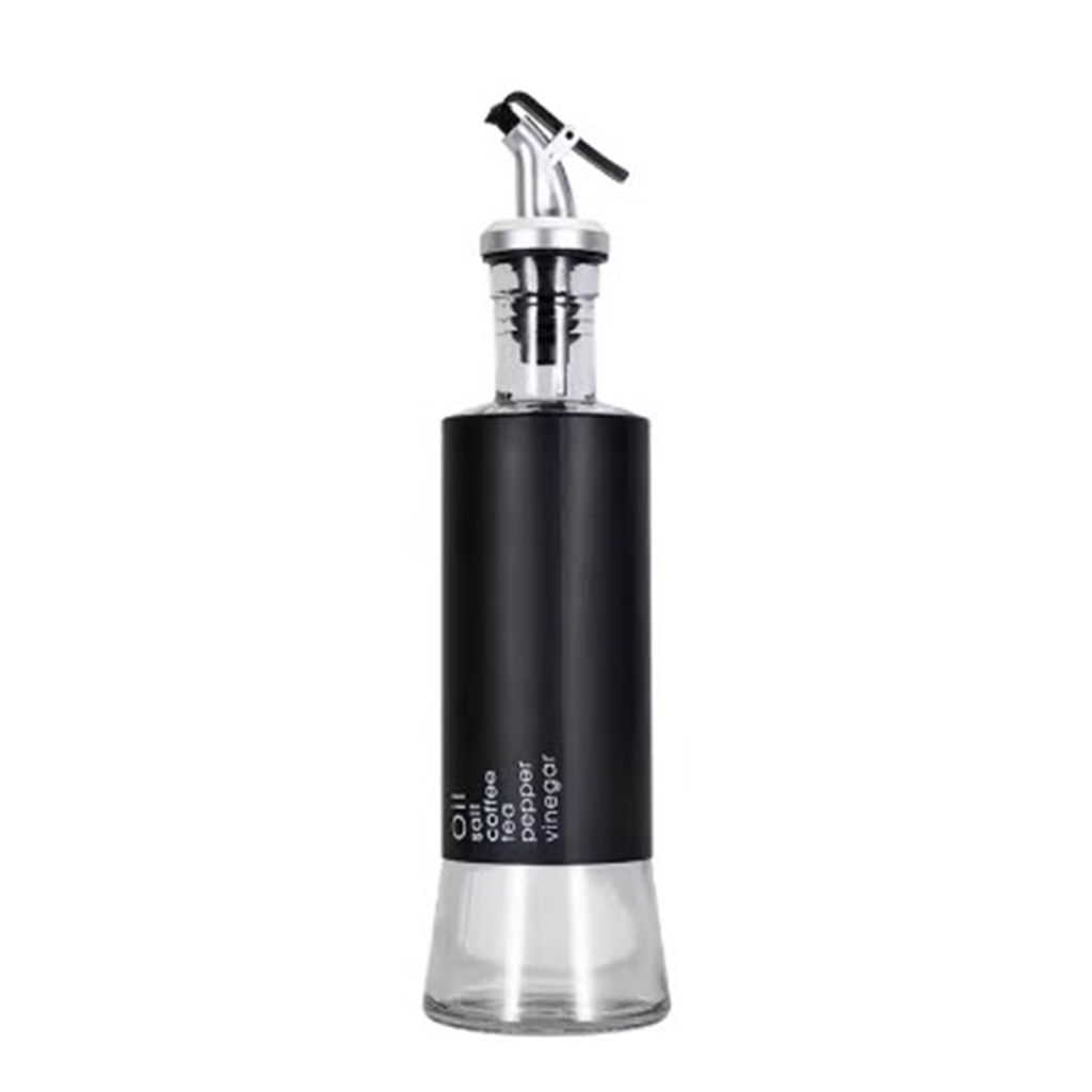 Botella aceitera vidrio 350ml Negro