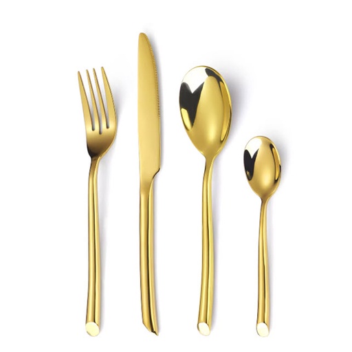 [DT2223G] Juego cubiertos 24 piezas en caja Gold