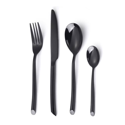 [DT2223N] Juego cubiertos 24 piezas en caja Negro