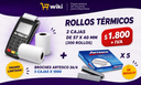 PROMO WEB 1 - 200 rollos pos 57x40 + 5 cajas x 1000 broches artesco 26/6 DE REGALO!