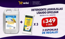 PROMO WEB 4  - Bidon 10L Detergente W5070 + paq x3 esponjas Júpiter DE REGALO!